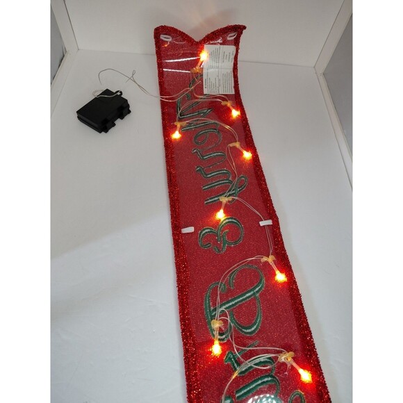 Holiday Time LED Holiday Banner that says "Merry & Bright" - Picture 14 of 16